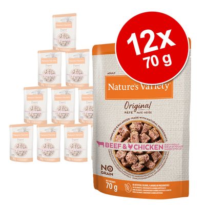 Nature's Variety Original Paté No Grain 12 x 70g Beef and chicken