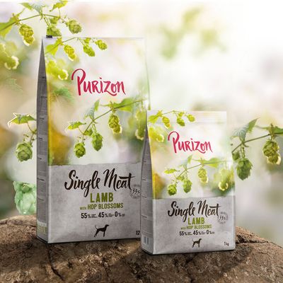 Purizon Single Meat Adult Dog - Grain-Free Lamb with Hop Blossoms 1kg