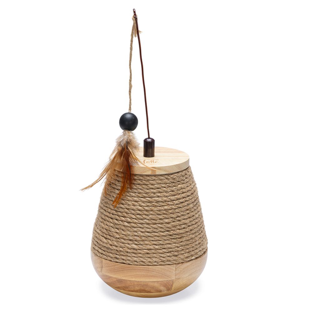 Designed by Lotte Wooden Tumble Mae Cat Toy 15 x 18cm (diameter x H)
