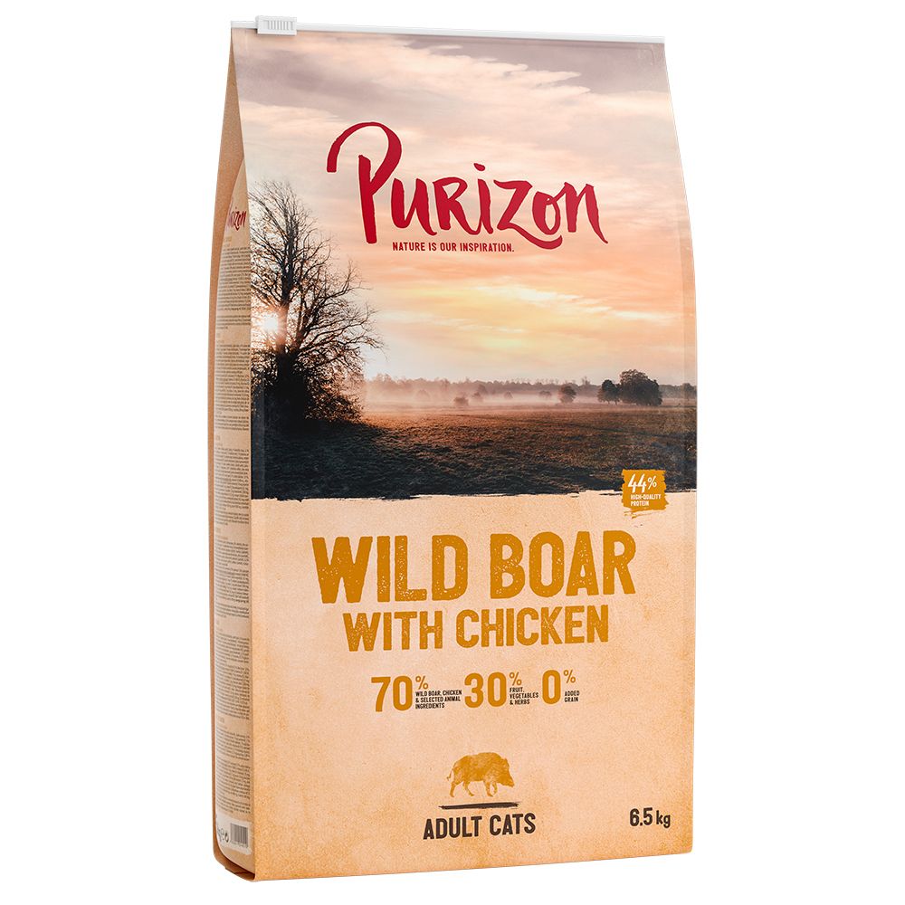 Purizon Adult Grain-Free Dry Cat Food Economy Pack Adult Chicken with Fish (2 x 6.5kg)