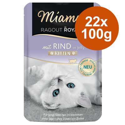 Miamor Ragout Royale Kitten in Jelly 22 x 100g With Beef