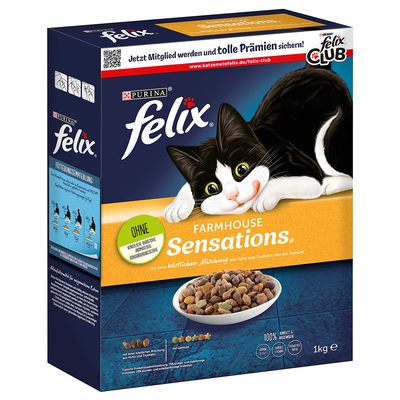 Felix Farmhouse Sensations Dry Cat Food with Poultry 1kg