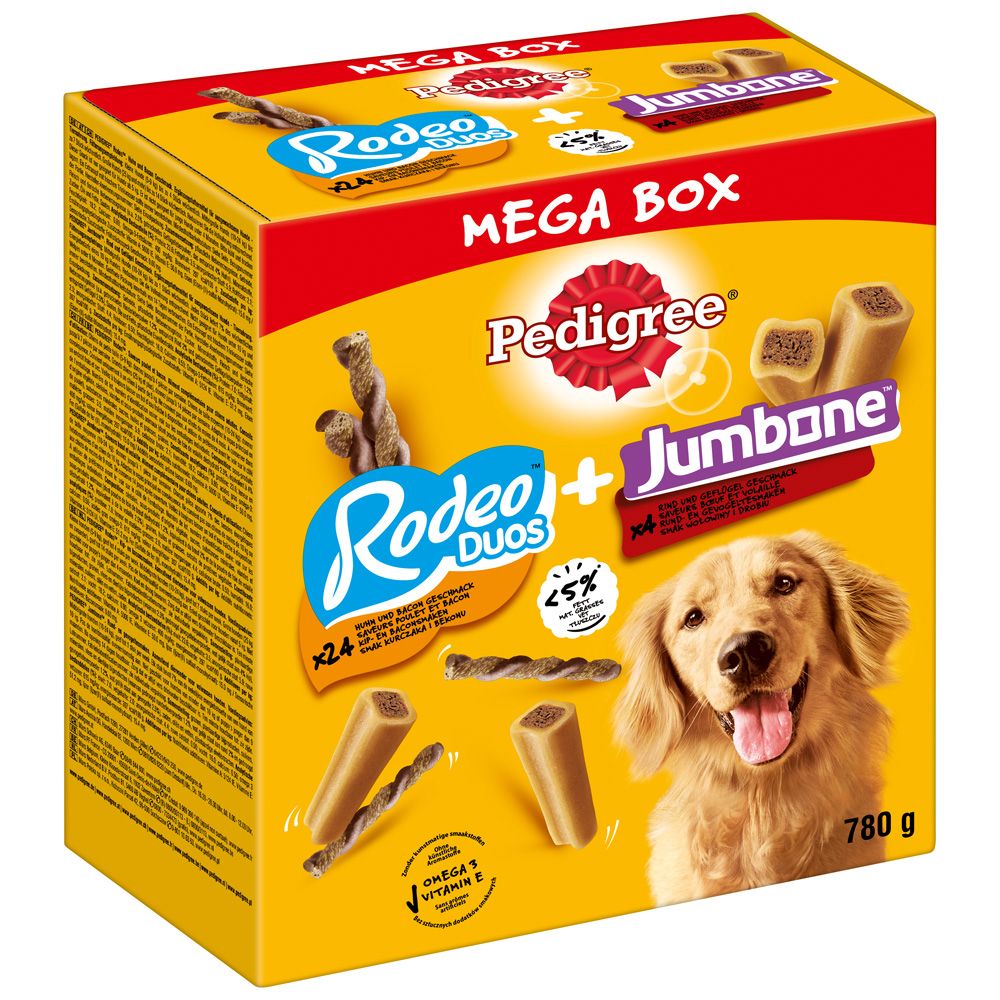 Pedigree Rodeo Duos & Jumbone Mega Box 780g