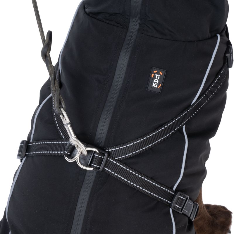 TIAKI Arkon Dog Coat with Harness - Black approx. 30cm Back Length