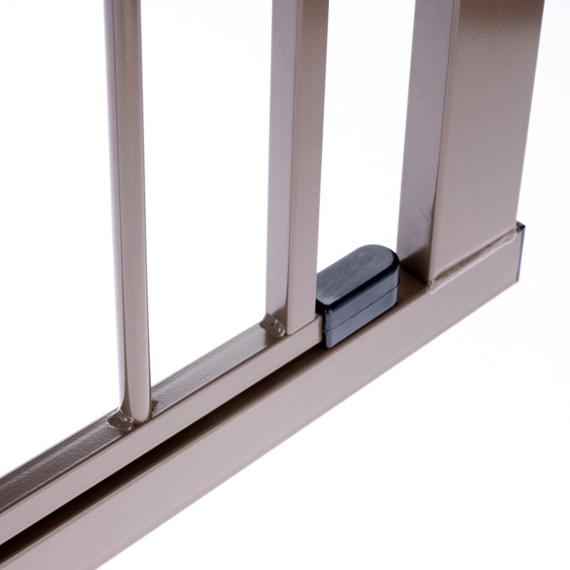 TIAKI Brown Dog Gate with Side Panel 78 x 77 - 103cm (H x W)