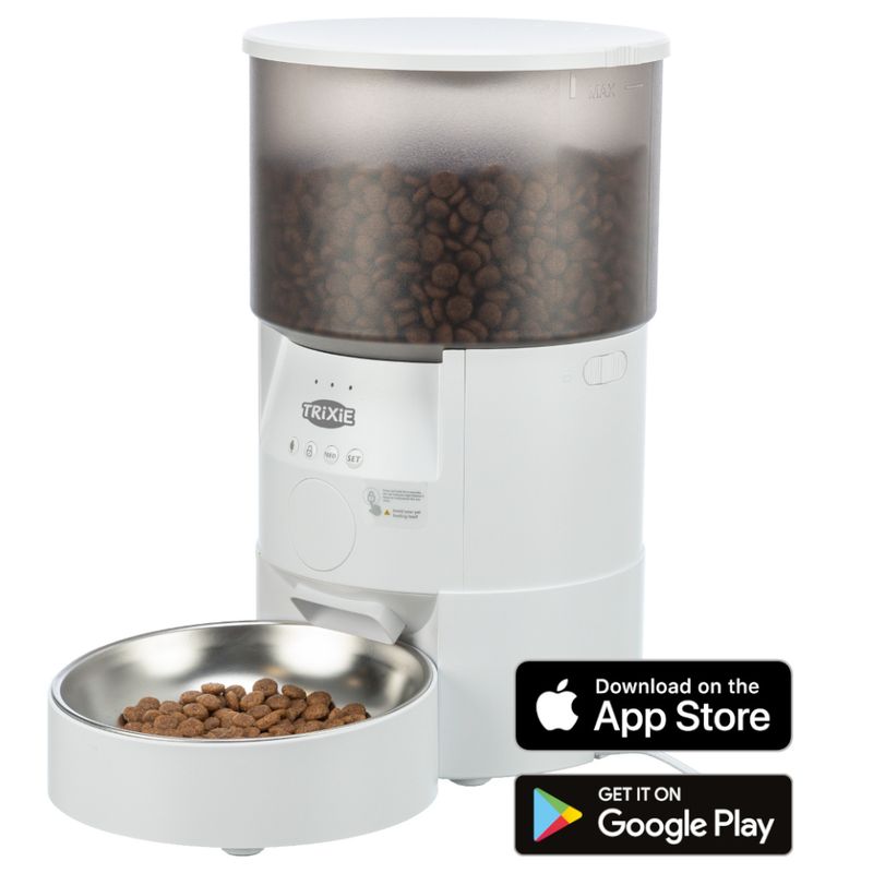 Trixie TX-S Smart Automatic Feeder Up to 3 Litres of Dry Food - White