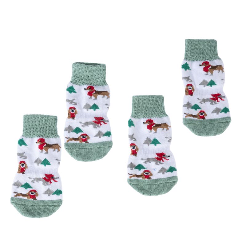 TIAKI Pet & Parent Winter Socks Set: Pet Socks (2 pairs) & Pawrent Socks (1 Pair)