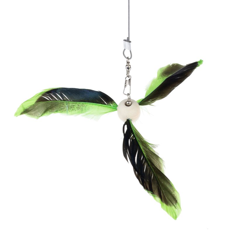 TIAKI Telescopic Cat Fishing Rod with Feathers 1 Toy