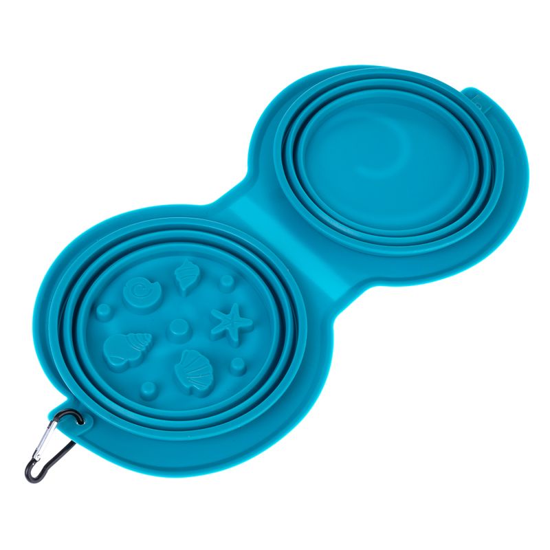 TIAKI Sea Shell Silicone Double Travel Bowl 2 x 600ml