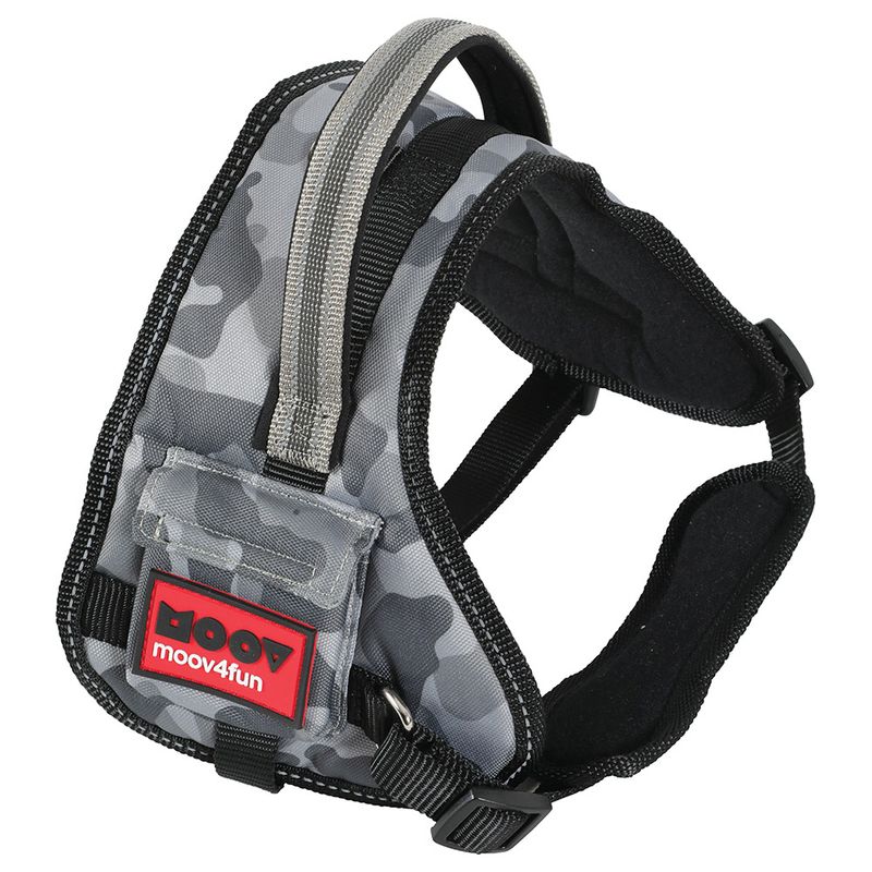Zolux Moov Adjustable Dog Harness – Camouflage Grey Size S: 50 - 66cm chest girth