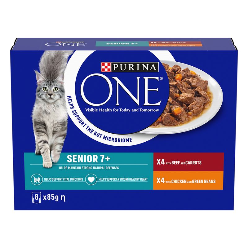 PURINA ONE Senior 7+ with Chicken & Green Beans (26 x 85g)