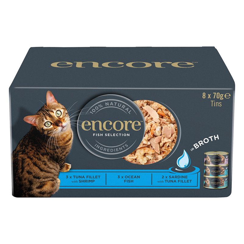 Encore Cat Tin Multipack Selection 8 x 70g Chicken Selection