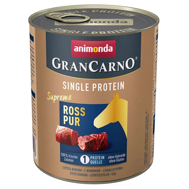 Saver Pack animonda GranCarno Adult Single Protein Supreme 24 x 800g Horse Pure