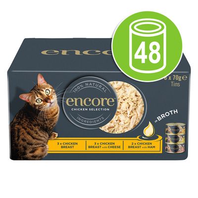 Encore Cat Tin Saver Pack 48 x 70g Chicken Breast