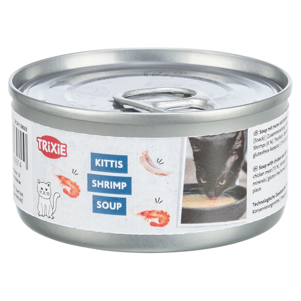 Trixie Kittis Soup Saver Pack 8 x 80g Chicken & Salmon