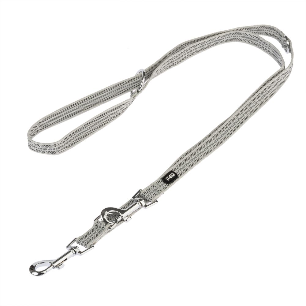 TIAKI Collar Soft & Safe, grey matching leash: 200 cm long, 20 mm wide