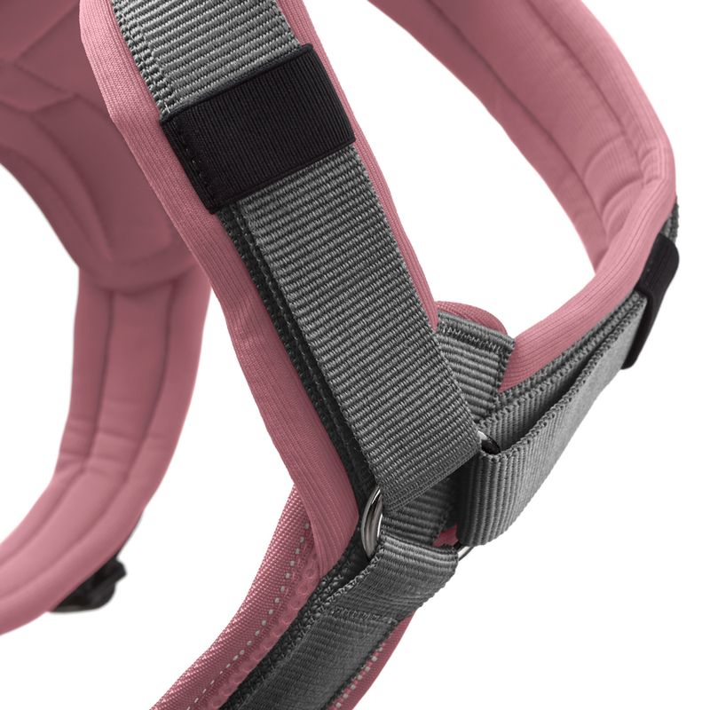 HUNTER Maldon Harness - Dusky Pink/Grey Size M: 53 - 71cm chest circumference, belt width 25mm