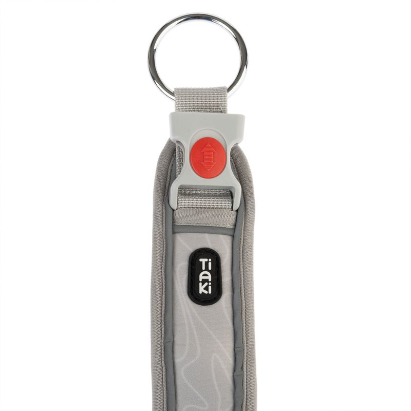 TIAKI Collar Soft & Safe, grey matching leash: 200 cm long, 20 mm wide