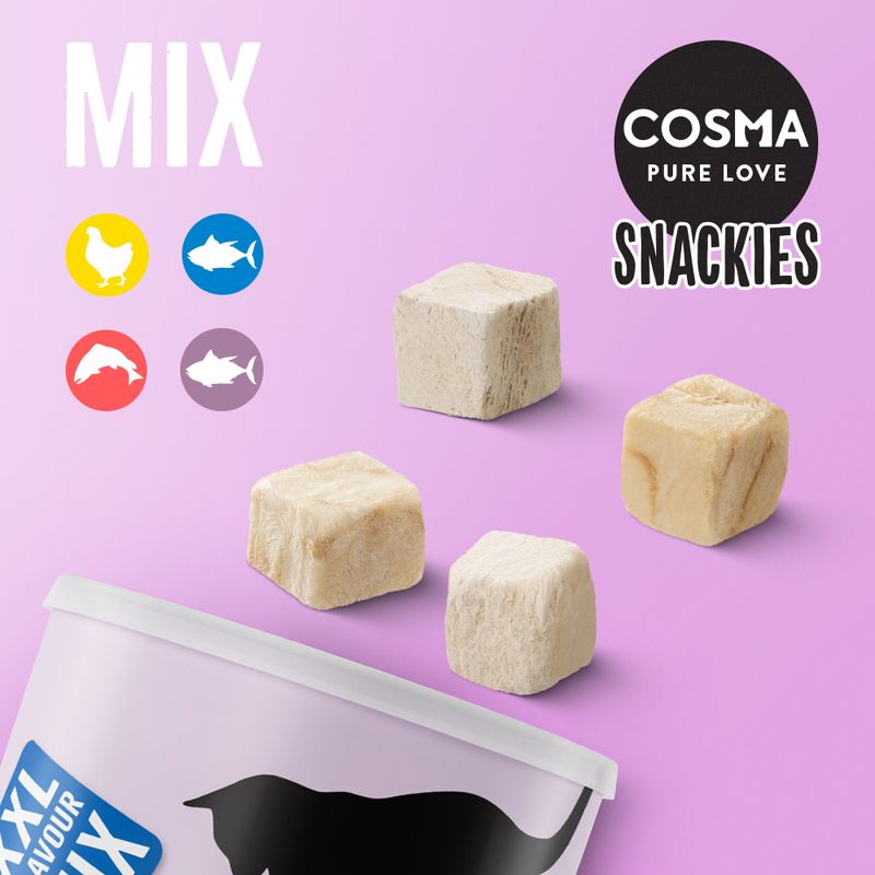 Cosma Snackies XXL - Maxi Tube Mix: 4 Varieties 160g