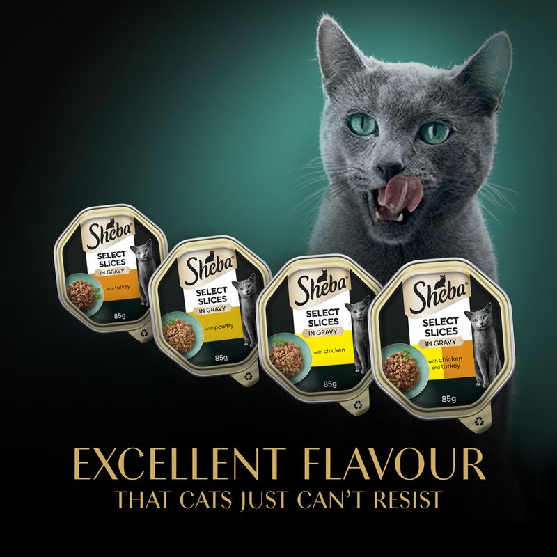 Sheba Varieties Multipack Saver Pack 32 x 85g Poultry Collection Select Slices in Gravy