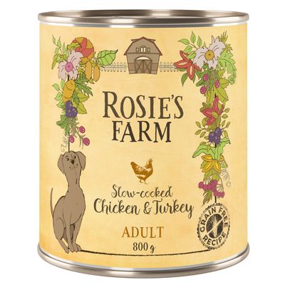 Rosie's Farm Adult Slow-cooked Chicken & Turkey 6 x 400g