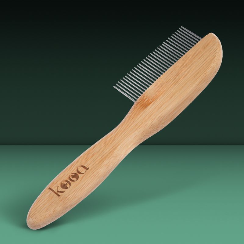 kooa Bamboo Comb with Rotating Pins 21.5 x 5.5cm (L x W)