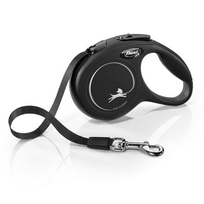 flexi Classic Harness Leash - Black - 3m Size XS: up to 12kg