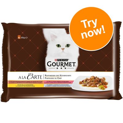 Gourmet A La Carte Mixed Trial Pack 4 x 85g Chicken, Trout, Beef, Pollack