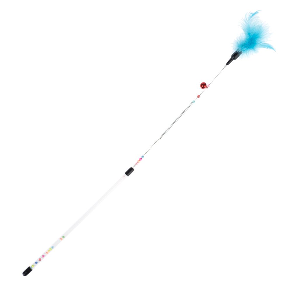 TIAKI Blue Cat Fishing Rod with Feathers 1 toy
