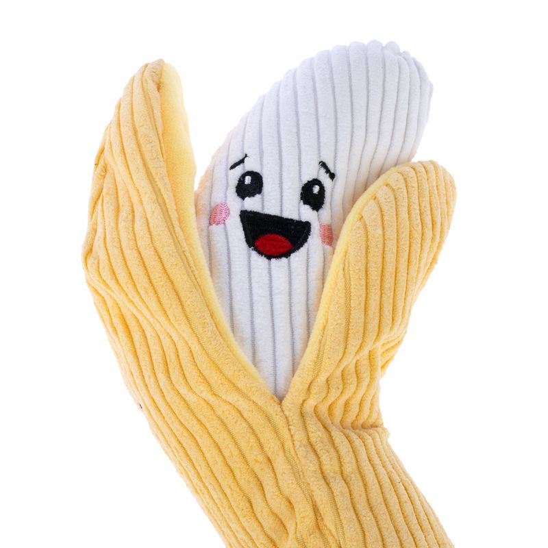 TIAKI Happy Banana Plush Dog Toy approx. 20 x 6.5 cm (L x W)