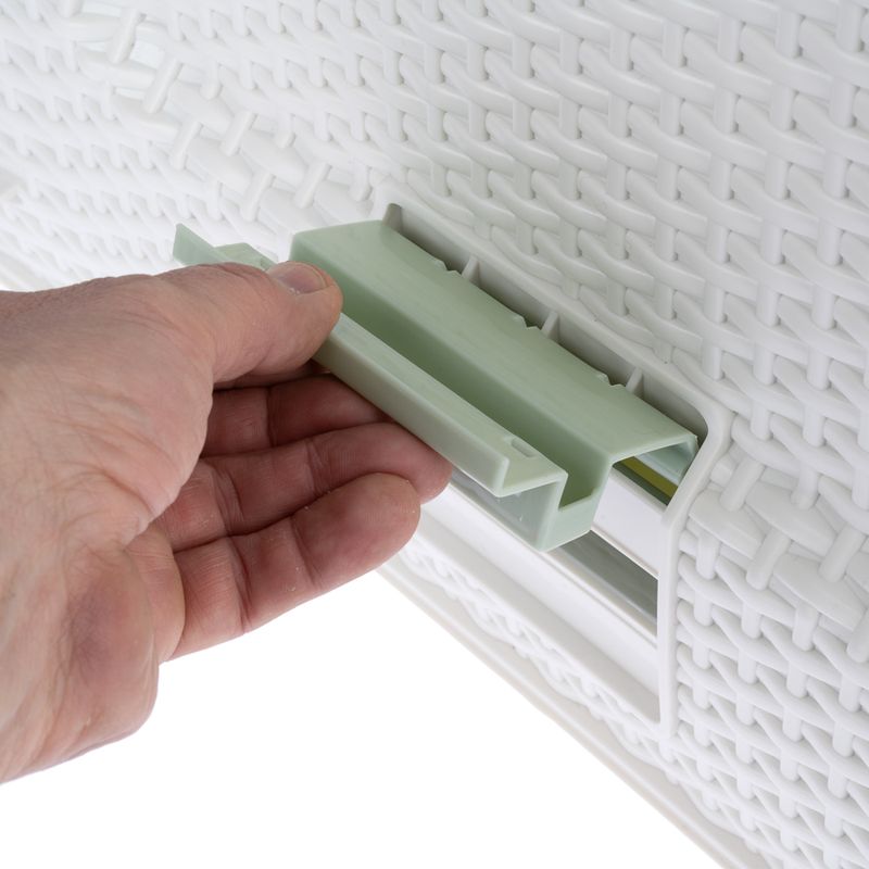 kooa Hooded Litter Draw with Litter Drawer White / Mint