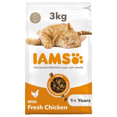 IAMS for Vitality Adult Fresh Chicken Dry Cat Food 3kg