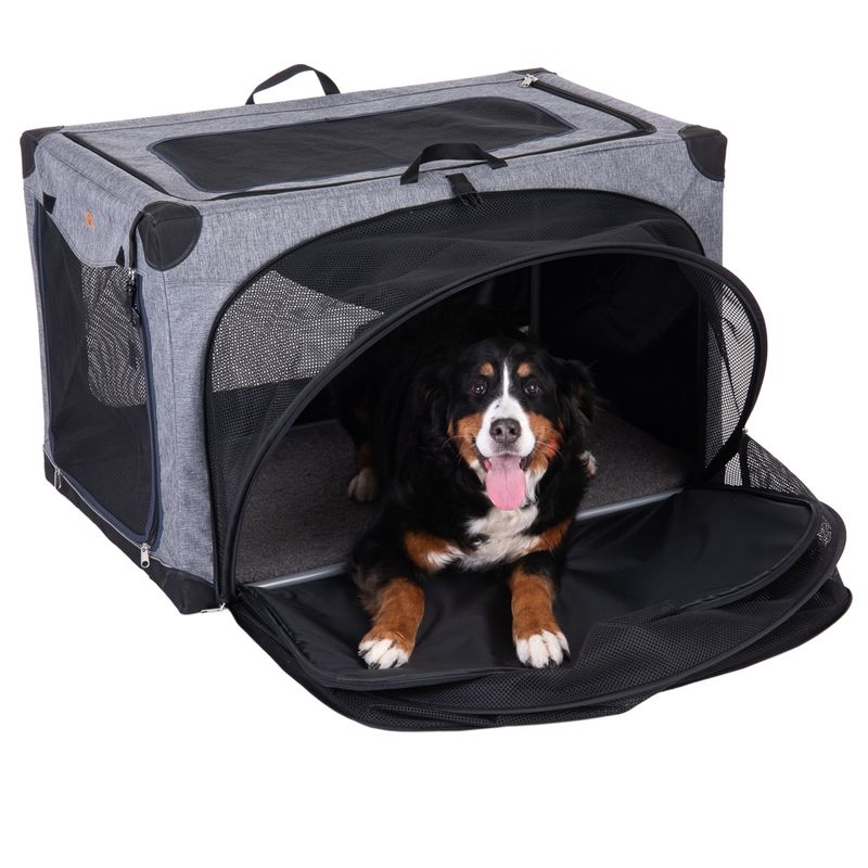 Portable Pet Home M: 76 x 50.5 x 48cm (L x W x H) - Grey