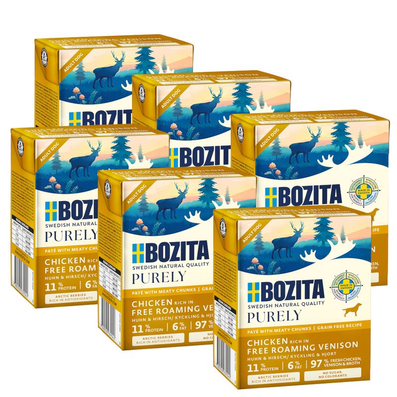 Bozita Purely Paté 6 x 370g Puppy & Junior Turkey