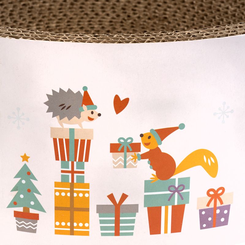Cardboard Cat Furniture Relax Winter Edition diameter 39 x (H) 14.5cm