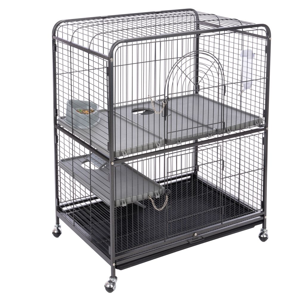 TIAKI Villa Small Pet Cage Main Cage: 79 x 52 x 99.5cm (L x W x H)