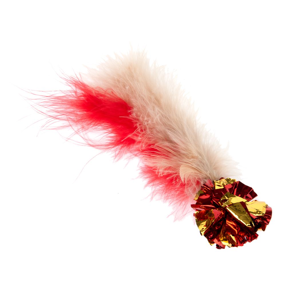 TIAKI Rustling Ball with Feathers Cat Toy 1 Ball
