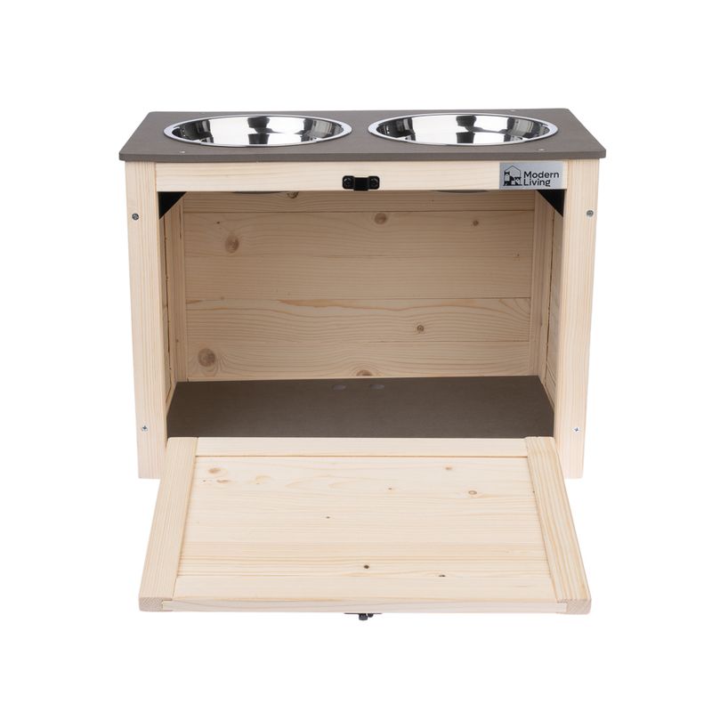 Modern Living Inari Wooden Storage Box with Double Bowl 53 x 30 x 43.5 cm (L x W x H)