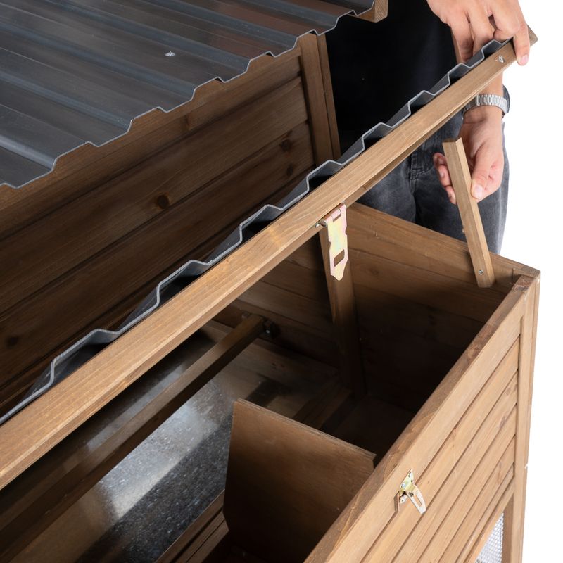 TIAKI Ranch Wooden Chicken Coop (Optionally Expandable) Attached Enclosure: 116 x 78 x 89.8 cm (L x W x H)