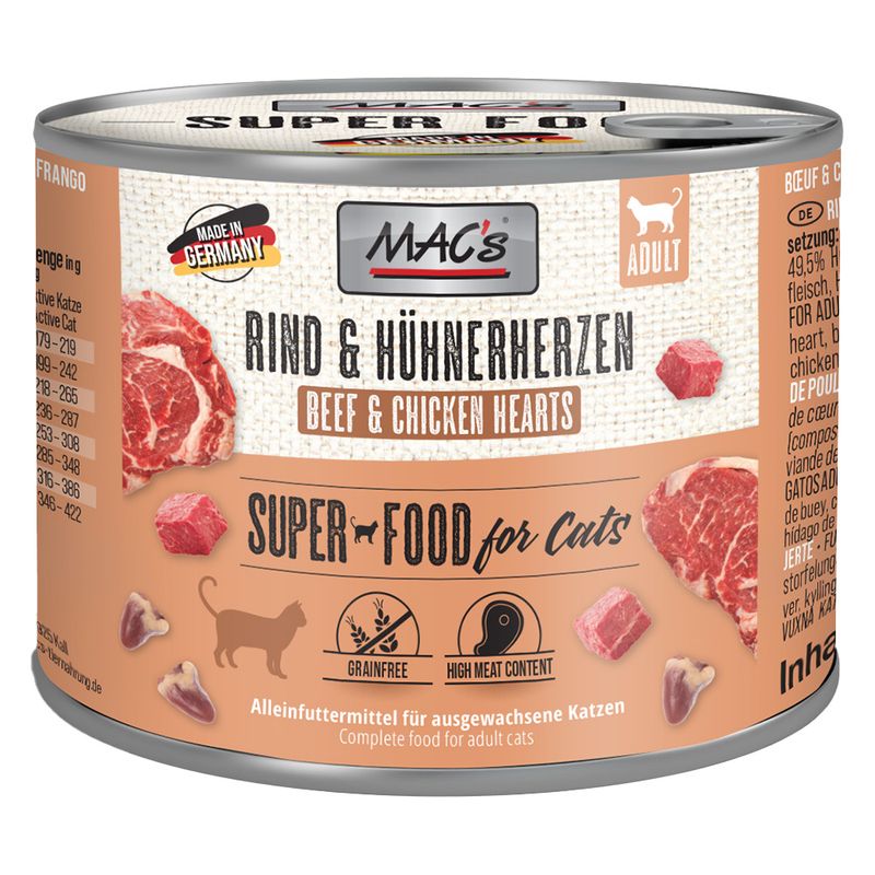MAC's Cat 6 x 200g Poultry, Beef & Cranberry