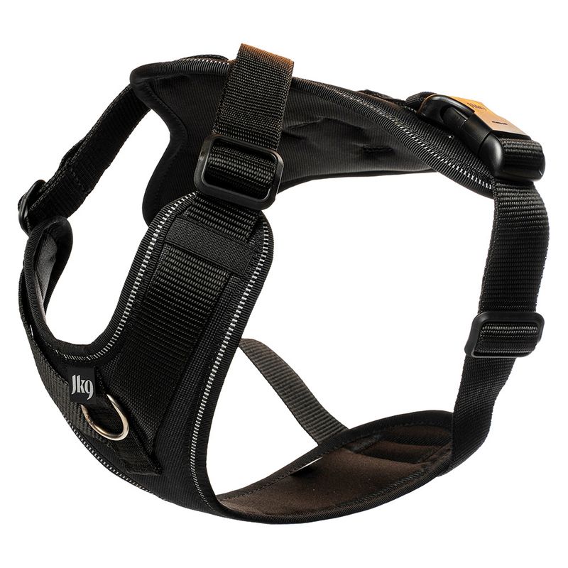 Julius-K9 Longwalk Light Dog Harness with Tracker Bag – Black Size S: Chest circumference 49 - 66cm
