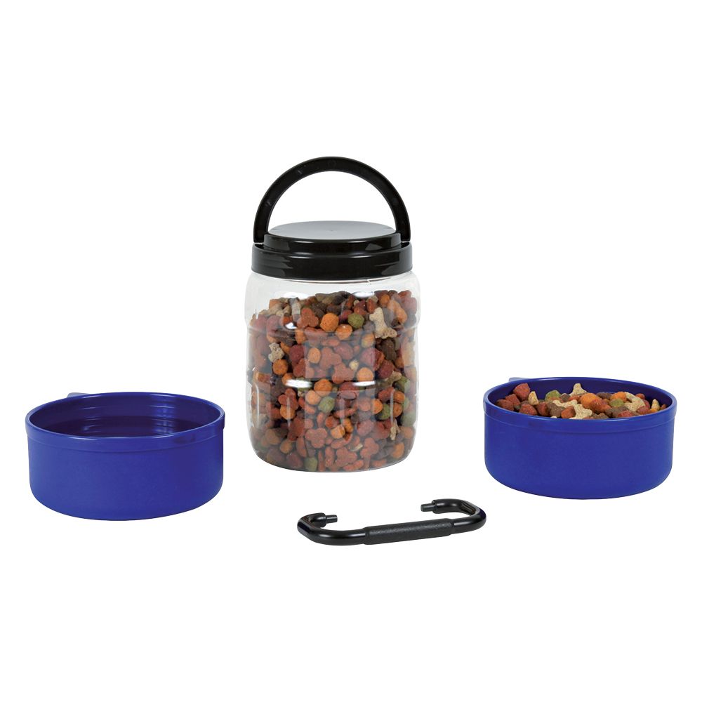 Trixie Food Container Travel Set + 2 Bowls 3 Piece Set