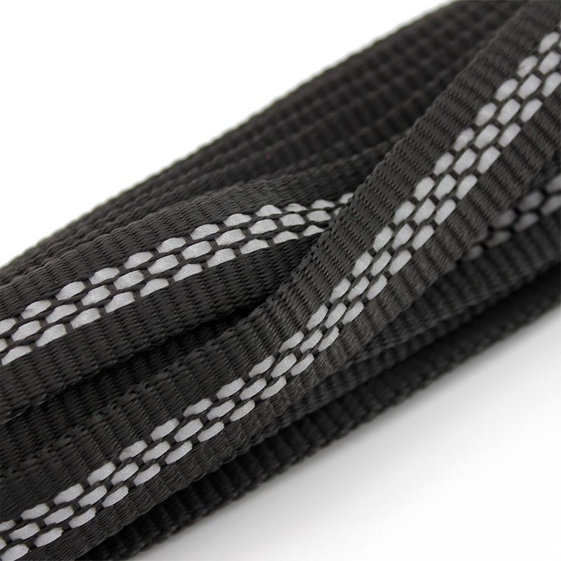 Home search leash with reflectors, black 5 m long, 19 mm wide