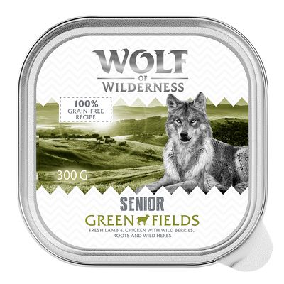 Wolf of Wilderness Senior - Duo-Protein Recipes Green Fields - Lamb & Chicken (6 x 300g)