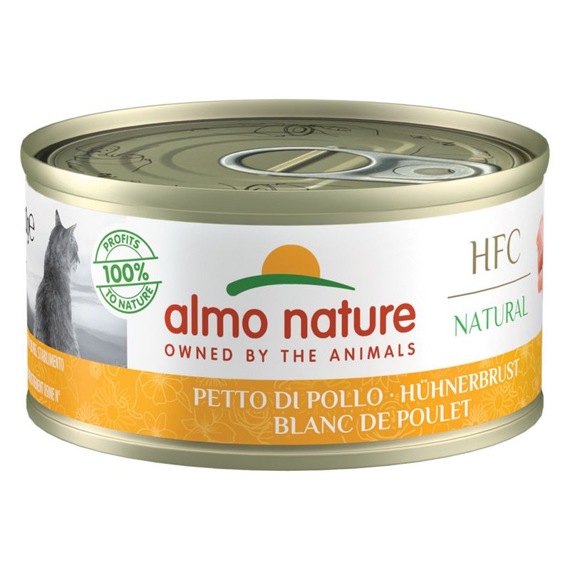 6 x 70g Almo Nature HFC Natural Wet Cat Food - 5 + 1 Free! * Chicken Mixed Pack (3 Varieties) (6 x 70g)