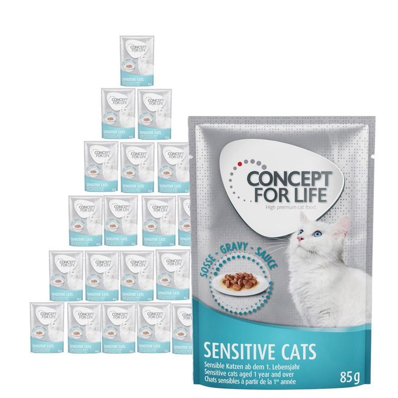 Concept for Life Saver Pack 48 x 85g Sensitive Cats – in Gravy