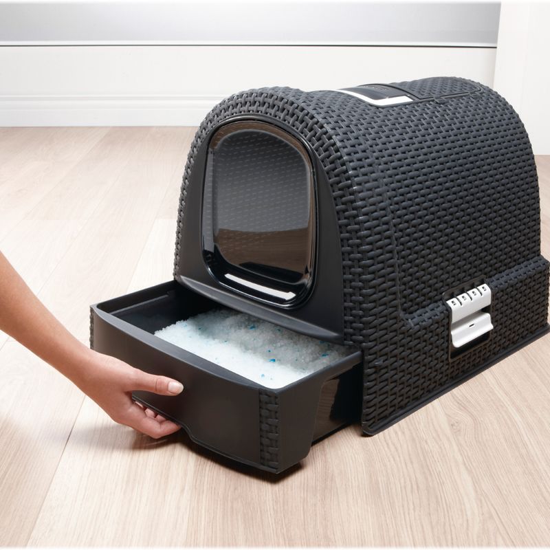 Eco-Friendly Curver Cat Litter Tray Anthracite