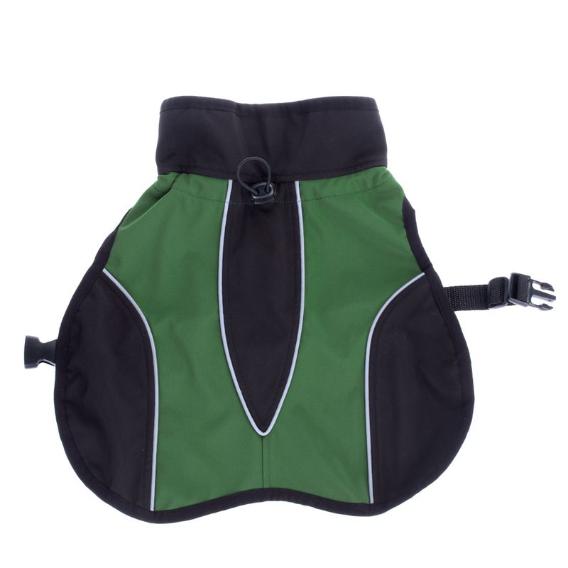 Soft Shell Dog Coat - Green Approx. 30cm Back Length