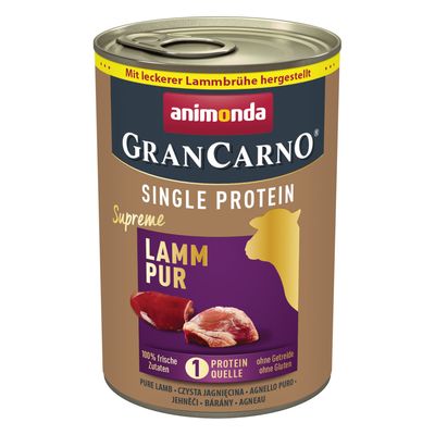 animonda GranCarno Adult Single Protein Supreme Saver Pack 24 x 400g Pure Lamb