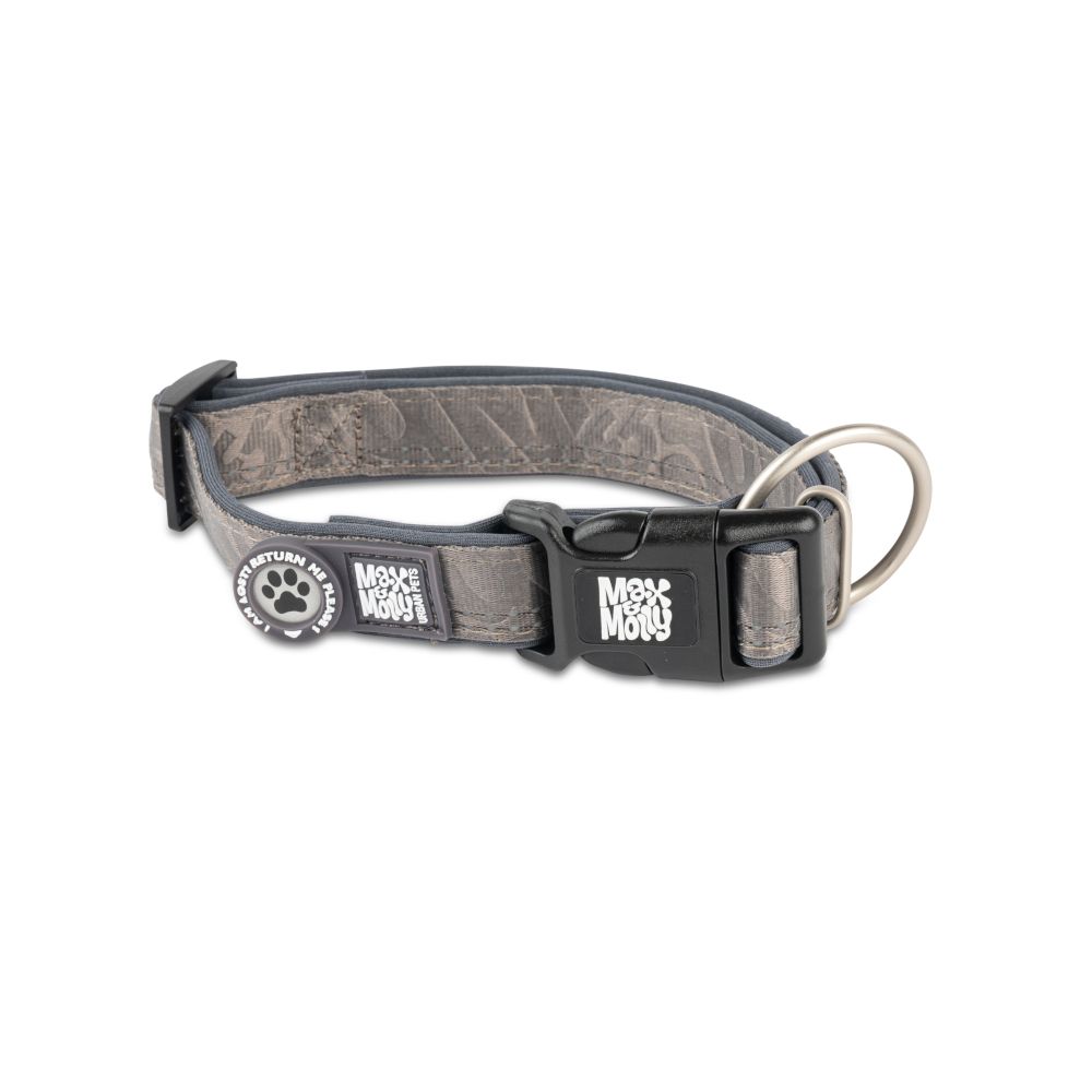 Max & Molly Smart ID Collar Matrix 2.0 - Stone S: 28-45cm Neck Circumference